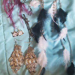 Earrings and an ear cuff. Portal earring!